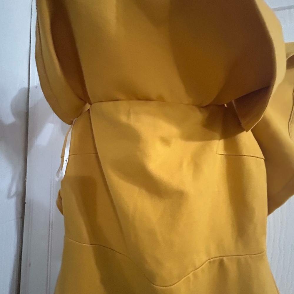 Lulu's Golden Ruffle Holiday Mini Dress - Picture 10 of 10